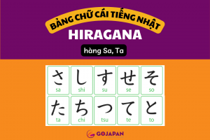 Bảng chữ cái tiếng Nhật Hiragana - Hàng Sa, Ta